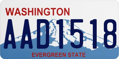WA license plate AAD1518