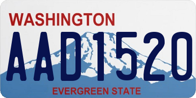WA license plate AAD1520