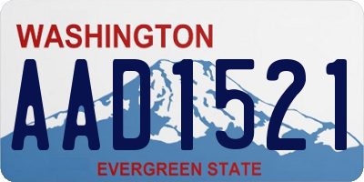 WA license plate AAD1521