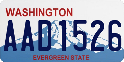 WA license plate AAD1526