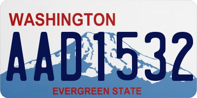 WA license plate AAD1532