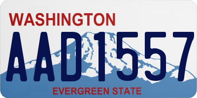 WA license plate AAD1557