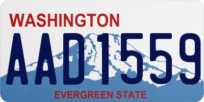 WA license plate AAD1559