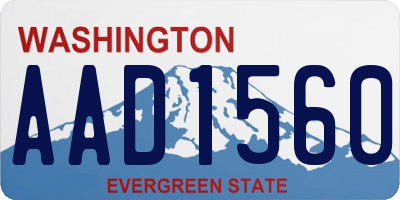 WA license plate AAD1560