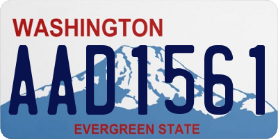 WA license plate AAD1561