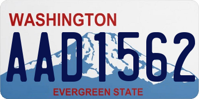 WA license plate AAD1562