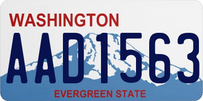 WA license plate AAD1563