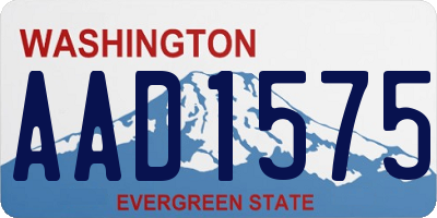 WA license plate AAD1575