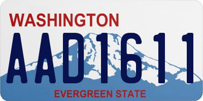 WA license plate AAD1611