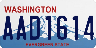 WA license plate AAD1614