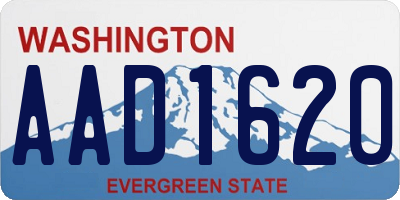 WA license plate AAD1620