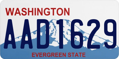 WA license plate AAD1629
