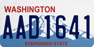 WA license plate AAD1641