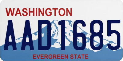 WA license plate AAD1685