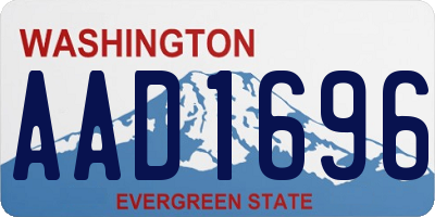 WA license plate AAD1696