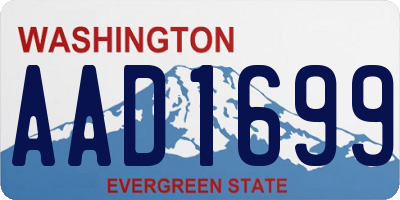 WA license plate AAD1699