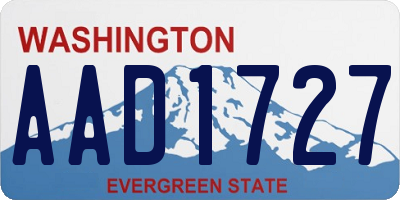 WA license plate AAD1727