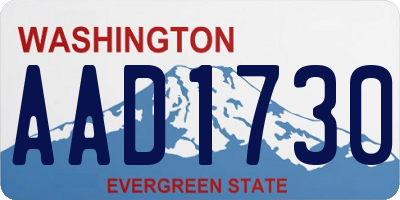 WA license plate AAD1730