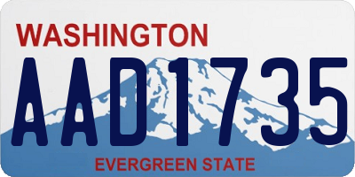 WA license plate AAD1735