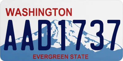WA license plate AAD1737