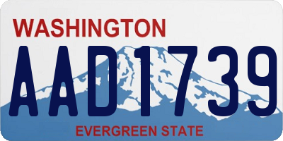 WA license plate AAD1739