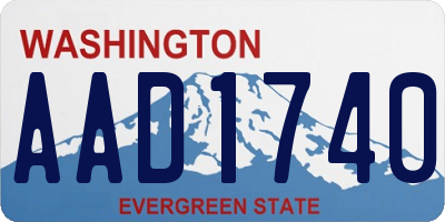WA license plate AAD1740