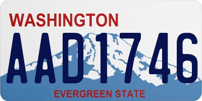 WA license plate AAD1746