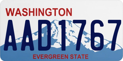 WA license plate AAD1767