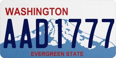 WA license plate AAD1777