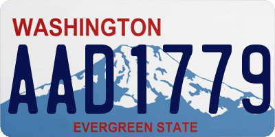 WA license plate AAD1779