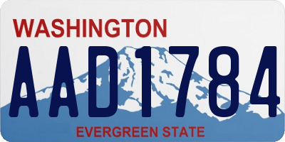 WA license plate AAD1784