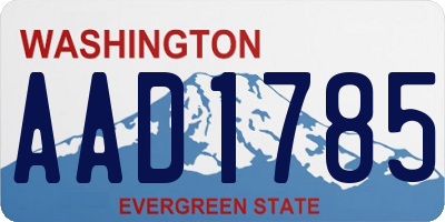 WA license plate AAD1785