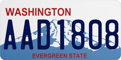 WA license plate AAD1808