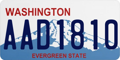 WA license plate AAD1810