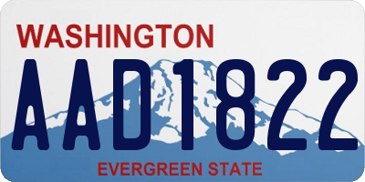 WA license plate AAD1822