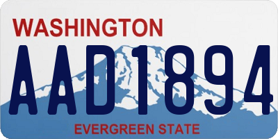 WA license plate AAD1894