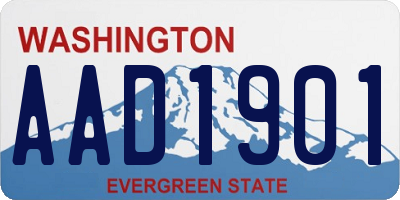 WA license plate AAD1901