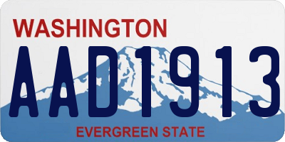 WA license plate AAD1913