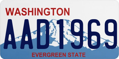 WA license plate AAD1969