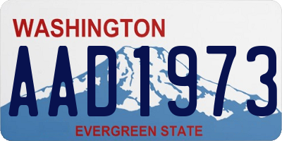 WA license plate AAD1973