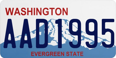 WA license plate AAD1995