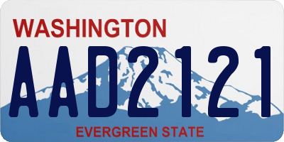 WA license plate AAD2121