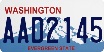 WA license plate AAD2145