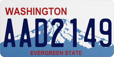 WA license plate AAD2149