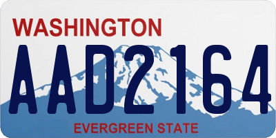 WA license plate AAD2164