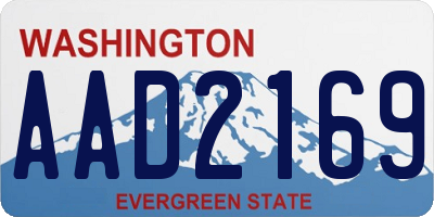 WA license plate AAD2169