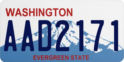 WA license plate AAD2171