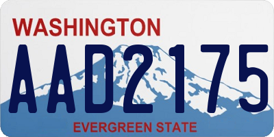 WA license plate AAD2175