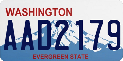 WA license plate AAD2179