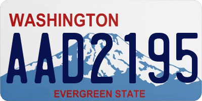 WA license plate AAD2195